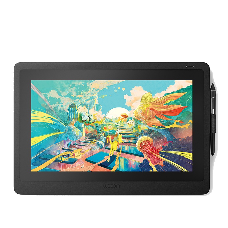 和冠 Wacom 新帝 DTK1661K0F创意数位屏 8192级压感 绘图屏 绘画板 数位板 黑色