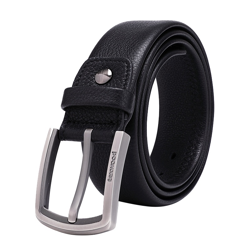 texwood萍果牌 皮带男针扣真皮裤腰带商务休闲男士腰带百搭软皮礼盒装裤带
