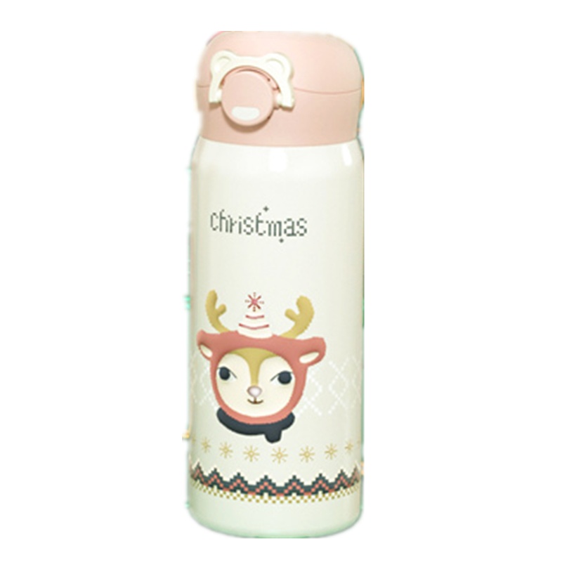 免费刻字圣诞祥鹿杯具熊beddybear男女士保温杯学生情侣真空不锈钢时尚刻字定制水杯350ml