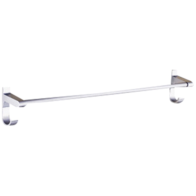 毛巾架免打孔太空铝浴室壁挂件厕所洗手间单杆双杆丹乐(DANLE)卫生间毛巾杆 80cm单杆(免打孔)