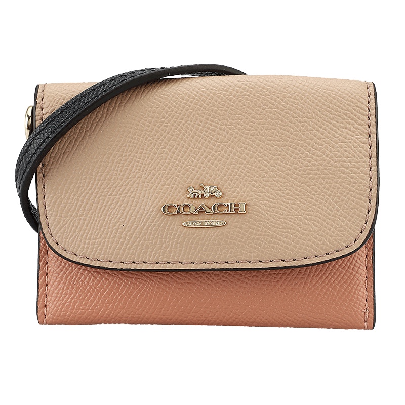 COACH 蔻驰 女包 卡包钥匙包 女士皮质卡包手腕包