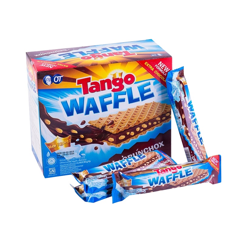 奥朗探戈Tango咔咔脆威化休闲饼干（巧克力味）160g 印尼进口 网红零食