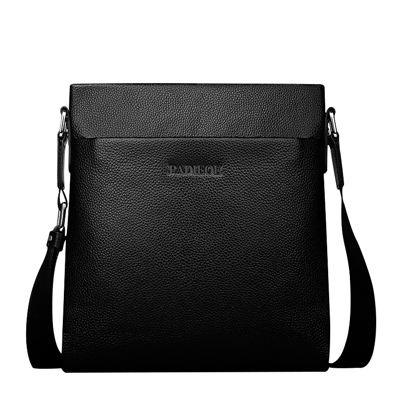 【顺丰配送】padieoe斜挎跨包男商务男包真皮休闲牛皮单肩包男士包包2020新款潮牌背包