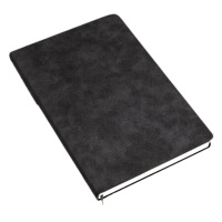得力 3340 羊巴皮记事本 加厚复古日记本皮面本笔记本子文具办公用品A5/120张 灰色