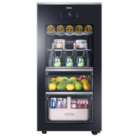 海尔（Haier）LC-135W 135升客厅冰箱 电子控温 时尚轻奢小冰箱 核膜保湿母婴冰箱 美妆冰箱