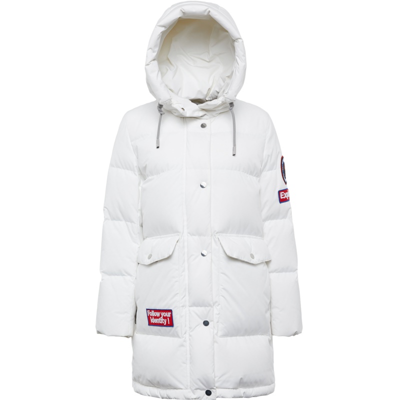 波司登款鹅绒羽绒服女连帽加厚中长款冬季工装外套