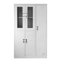 钜晟 办公柜 钢制铁皮储物柜换衣柜存包柜带锁碗柜鞋柜5门更衣柜 JS004