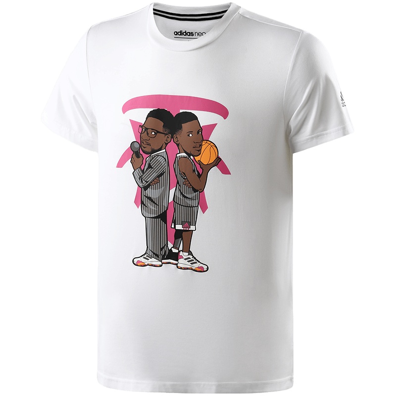 阿迪达斯男服短袖T恤麦迪经典印花篮球服装DZ0689