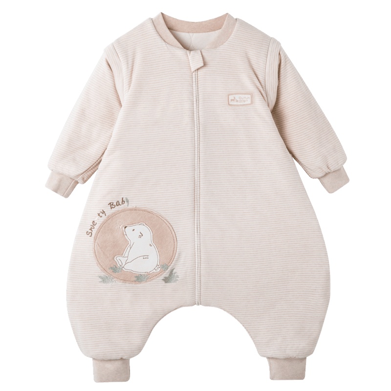 欧孕宝宝睡袋儿童秋冬款纯棉婴儿分腿中大童防踢被四季幼儿新生儿