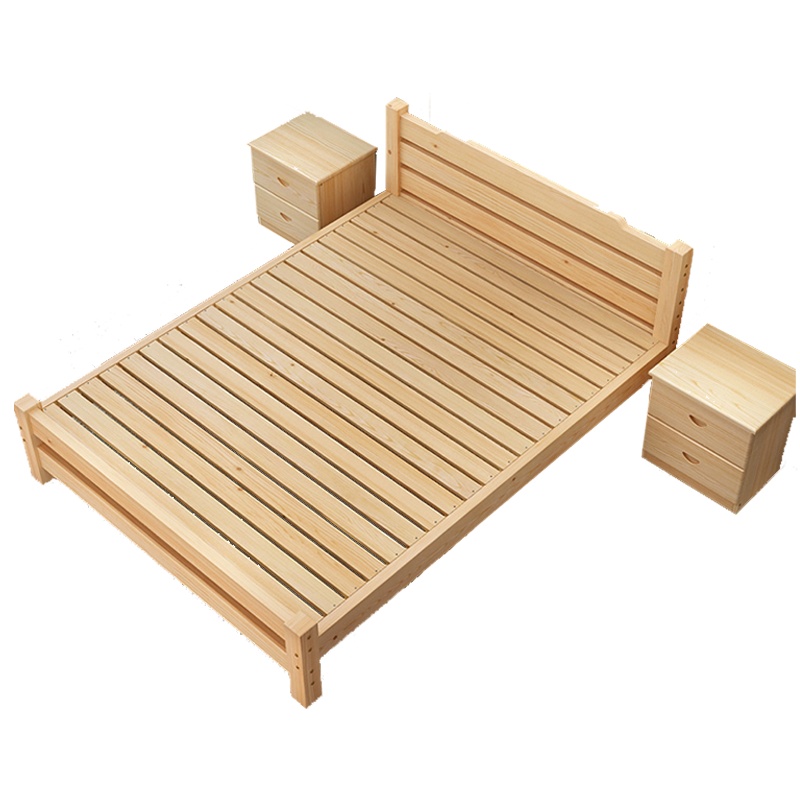 瑞丰杰-1.2米实木单人床宿舍床2000X1200mm原木色C11