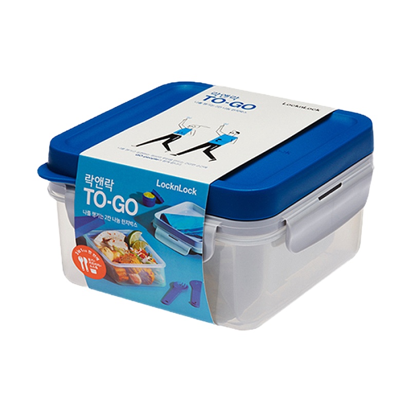 乐扣乐扣(LOCK&LOCK)TOGO系列餐盒 便当盒(2隔)HPL979L便携保鲜盒1.2L