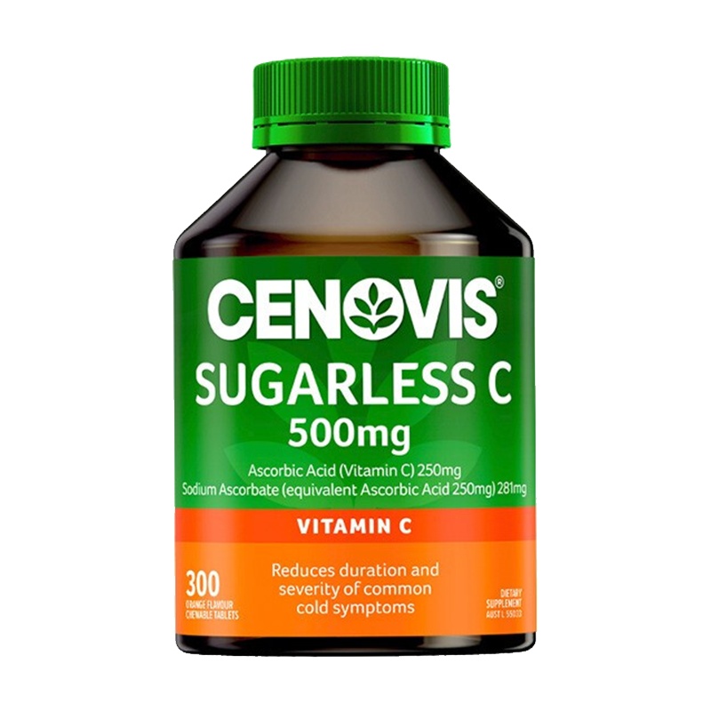 Cenovis 赛诺菲 无糖维生素C咀嚼片 300粒/瓶 澳洲进口 复合维生素