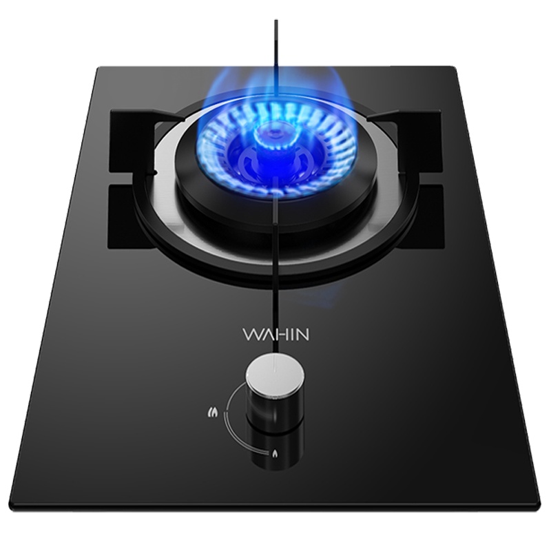 美的出品WAHIN华凌燃气灶JZT-HQ3 燃气灶单灶煤气灶台式嵌入式灶具黑晶面板 4.5KW猛火单眼灶 天然气