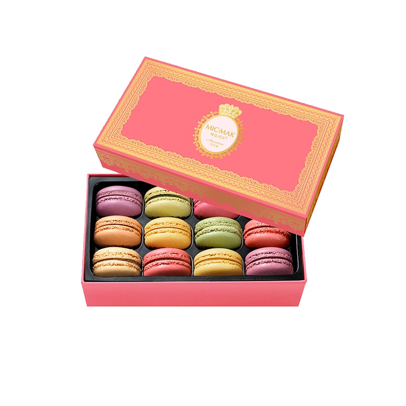 micmak手工糕点饼干零食点心食品早餐法式马卡龙甜点12枚礼盒装