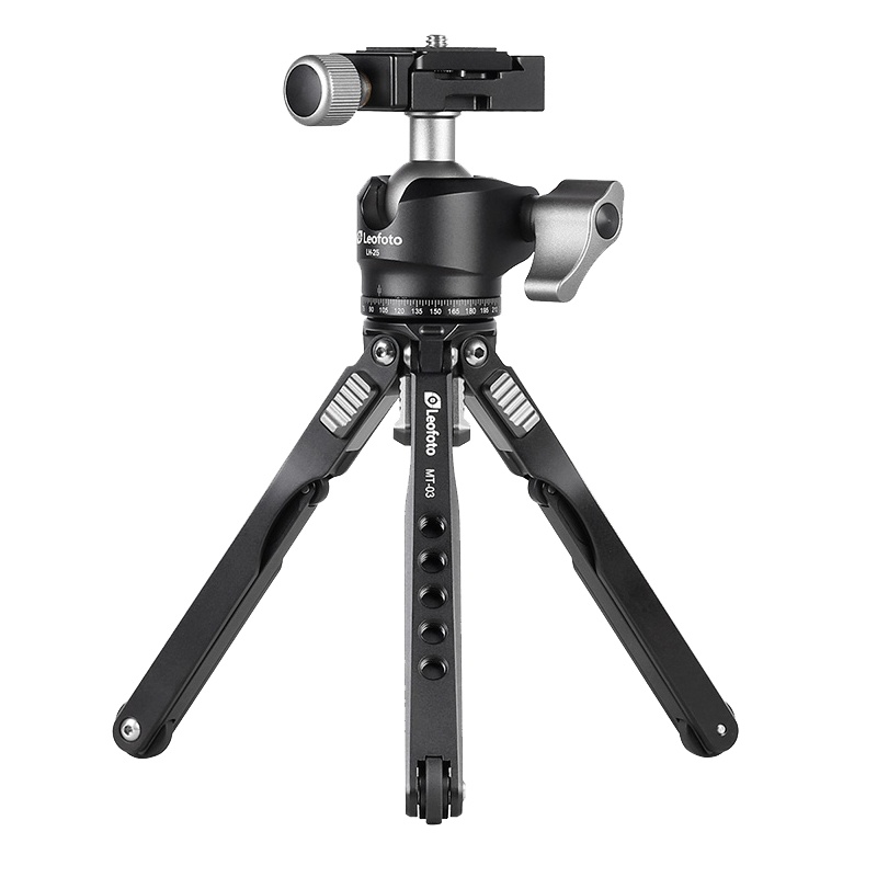 徕图(Leofoto) MT-03+LH-25迷你桌面便携微单单反摄影摄像三脚架云台旅游手机直播轻便支架套装MT-03