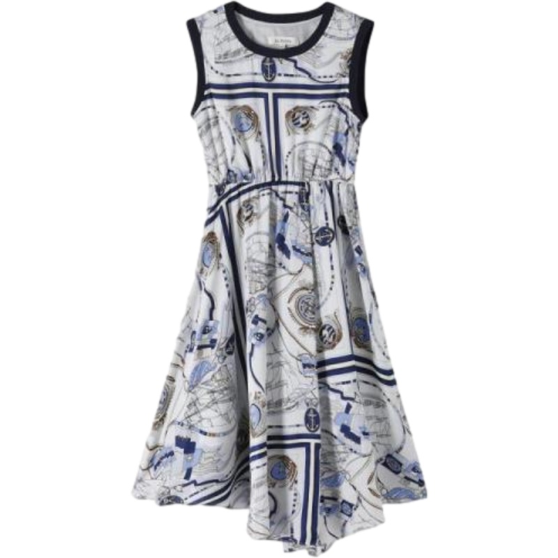 La Babite专柜同款拉·贝缇无袖雪纺碎花女装夏季