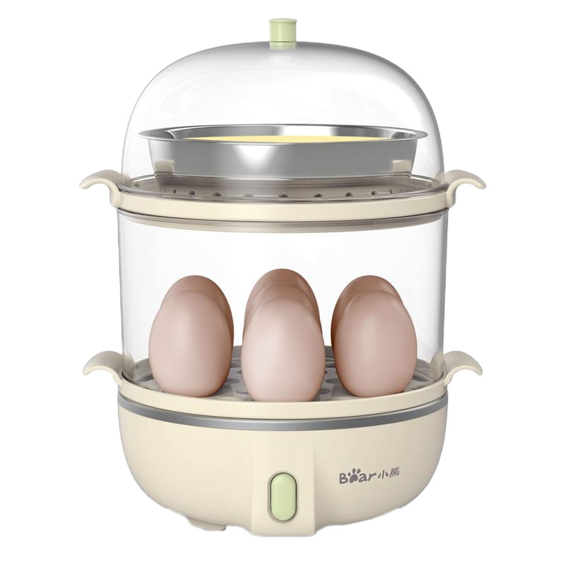 小熊(bear)煮蛋器小型多功能家用自动断电双层迷你蒸锅早餐机神器蒸蛋器