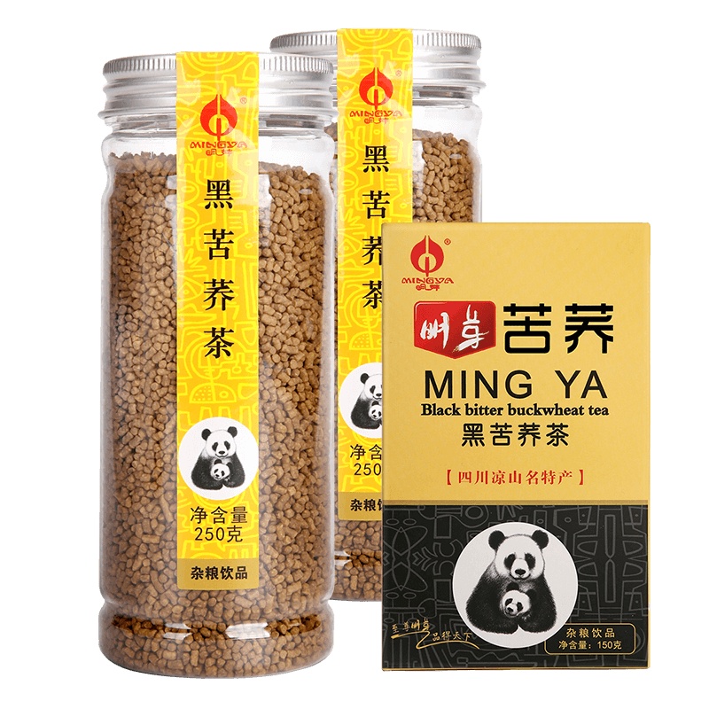 明芽苦荞茶四川大凉山特产全株苦荞麦花草茶花茶250g*2+150g