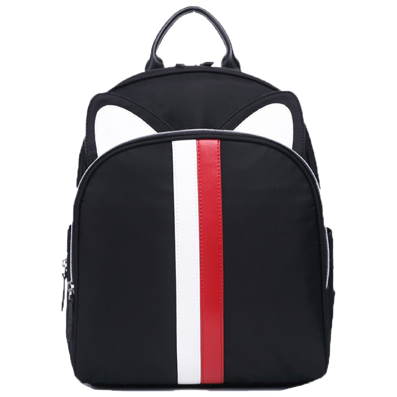 索芙兰(SUOFULAN)妈咪包双肩包女包2020新款多功能母婴包背包牛津布贝壳条纹猫咪包