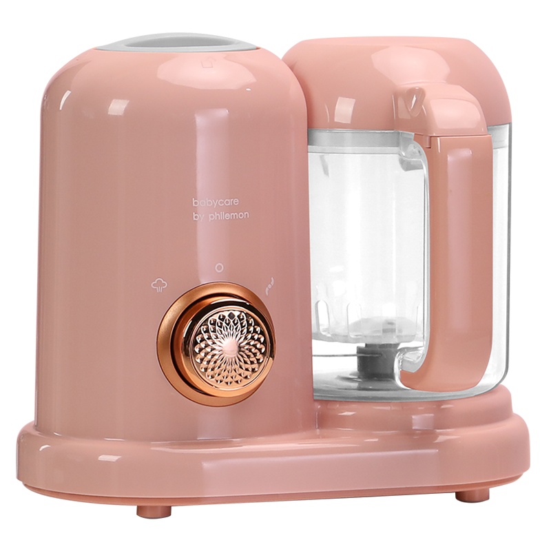 babycare宝宝辅食机料理机 蒸煮搅拌一体机 搞拌机婴儿迷你辅食机 槟粉 4520