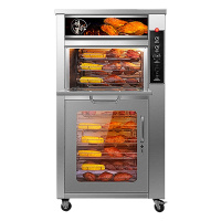 乐创(lecon)烤红薯机全自动地瓜机商用烤箱烤炉电热炉子玉米土豆烤箱立式台式摆摊栗子机 168型立式保温款(60斤)