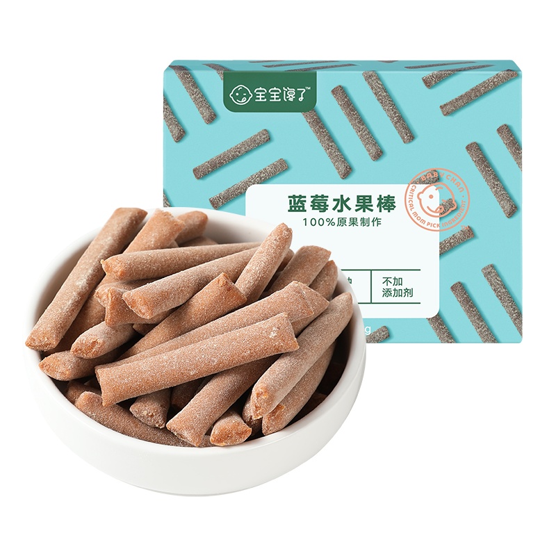 宝宝馋了无添加儿童零食蓝莓水果条水果棒单盒装45g