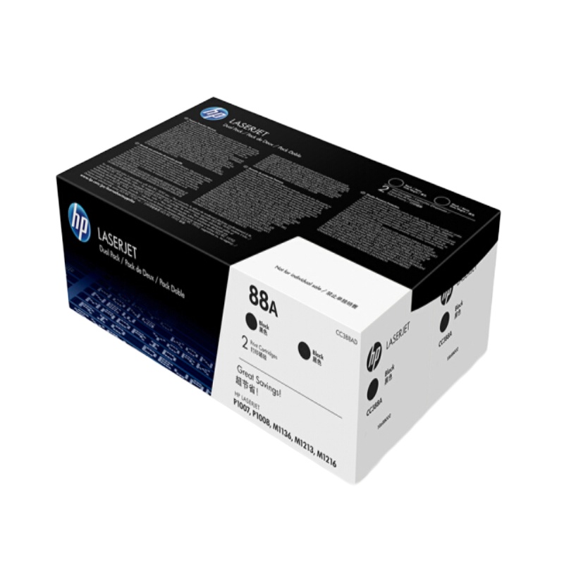 惠普 CC388AD(88A) 原装硒鼓 双包装 黑色 支