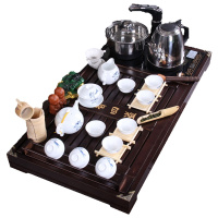 唐宏坊茶香四溢茶具套装 整套茶具 电热炉茶具套装 茶具 白瓷 整套功夫茶具套装 陶瓷茶具茶盘