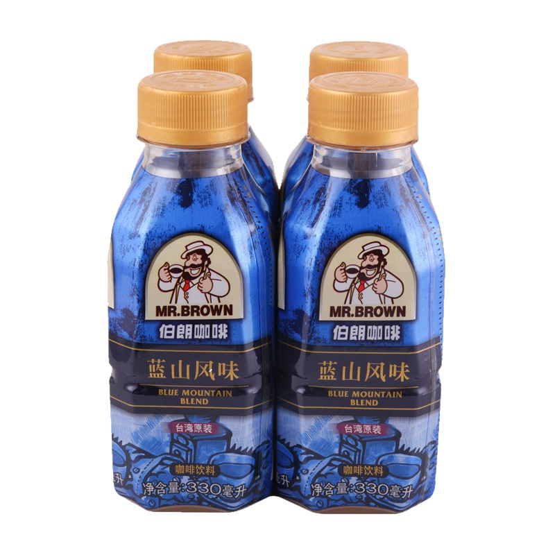 MR.BROWN伯朗咖啡蓝山风味浓咖啡饮料330ML*4进口咖啡