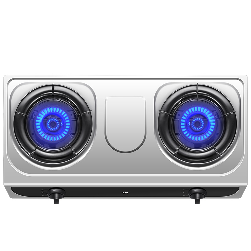 优盟(UM)UZ324燃气灶天然气灶具煤气灶三眼灶台式5.0KW大火力煤气炉灶台不锈钢-天然气