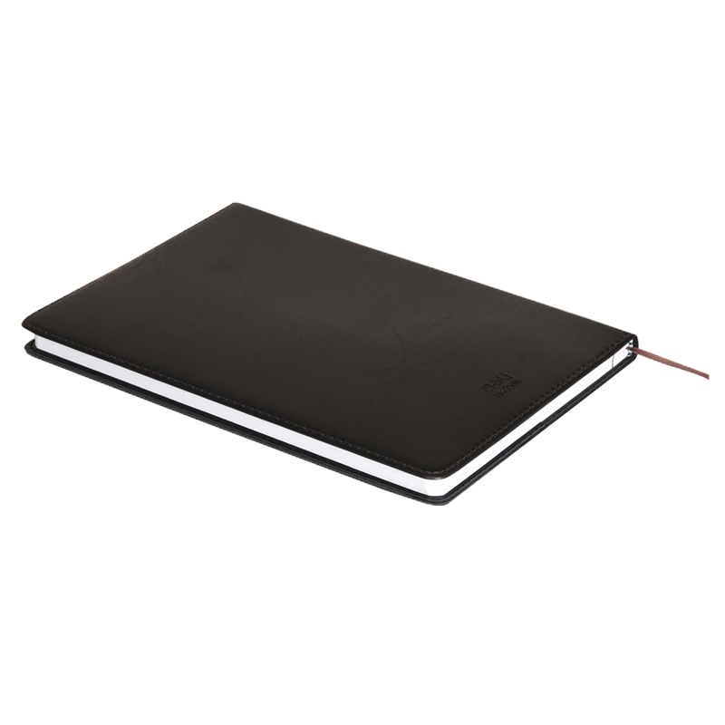 得力(deli)7910皮面笔记本-16K-120张(黑) 男女白领工作本 皮革办公记录 皮面商务记事本 12本组合装