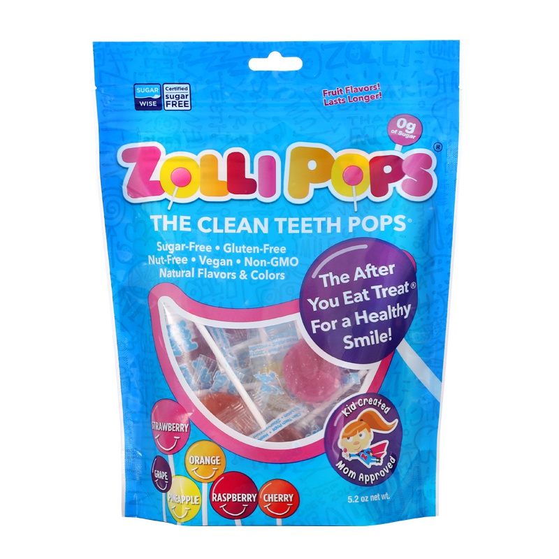 祖莉（Zollipops） 混合水果味 棒棒糖 25支148g 袋装宝宝零食