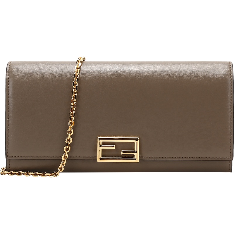 芬迪 FENDI 女士FENDI WAY系列牛皮双F扣饰单肩斜挎包链条包钱包钱夹 8M0365 AHM0