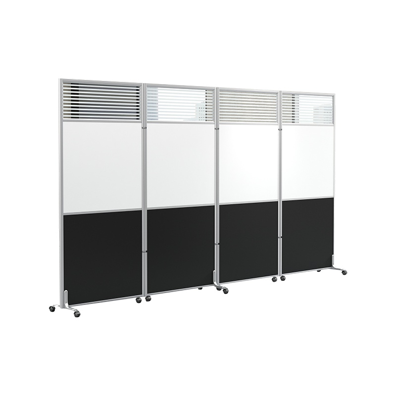 铭威盾办公室屏风折叠移动高隔断墙现代简约推拉活动可工厂车间定制简易