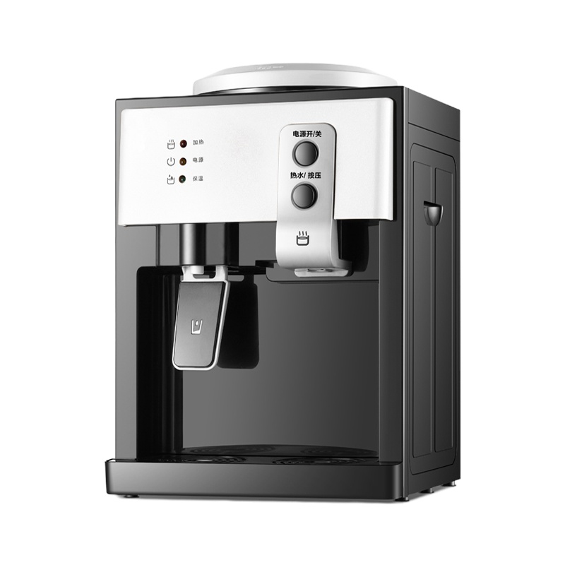 饮水机台式小型家用迷你型冷热冰温热办公室宿舍桌面饮水器 简洁白新款前置开关 温热