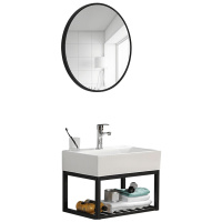 洗手盆柜组合小户型卫生间挂墙式洗手台厕所阳台台上盆北欧洗面盆安心抵