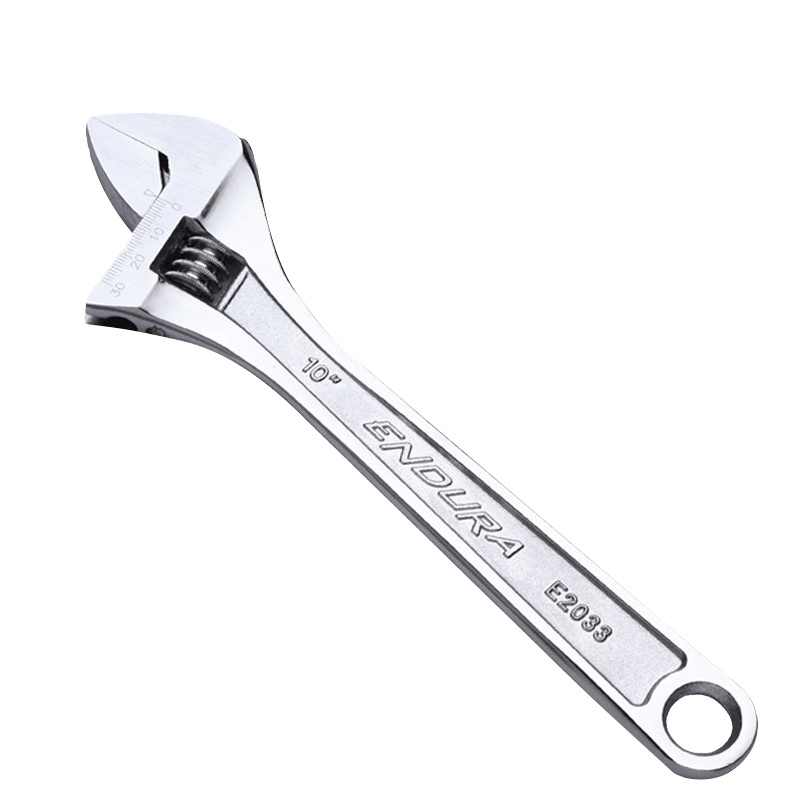 力易得(ENDURA)8英寸重型铬钒钢活扳手 带刻度活动扳手 E2032