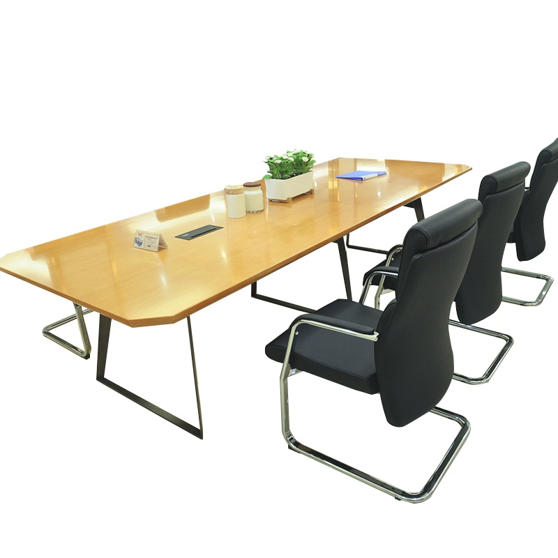 鸿业盛大FSH60-0311B会议桌长桌贴实木皮会议台开会桌会议室办公桌接待洽谈桌会议桌3200L*1200W*750H