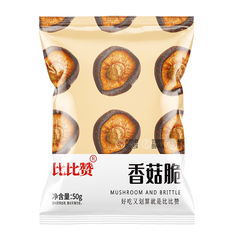 [99元任选12件]欧贝拉香菇脆50g整袋脱水香菇零食品蔬果干即食香菇脆片整袋