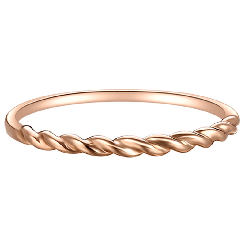 金一 18K玫瑰金新款玫瑰金素圈炫幻女士戒指送女友 (定价)CEA003