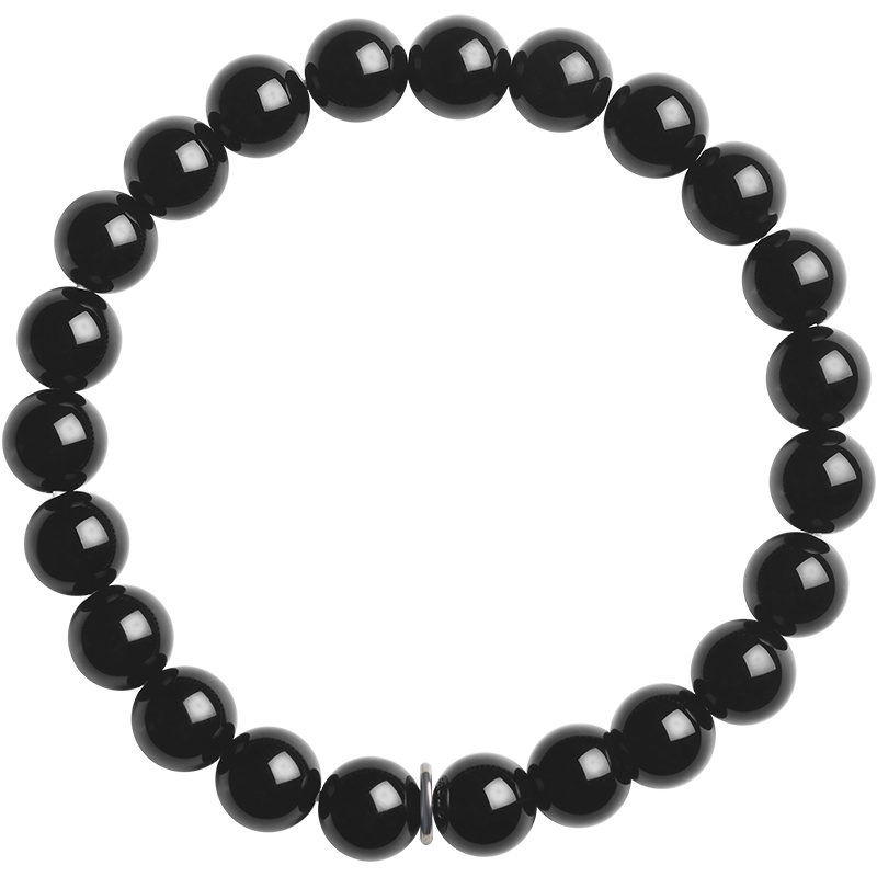 石头记 一往情深 黑玛瑙手链手串男女款情侣手链情人节