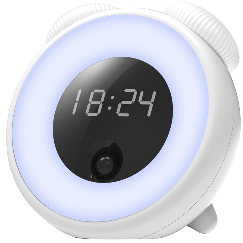 贝贝工匠 生日礼物女生创意实用时光灯智能感应闹钟充电小夜灯