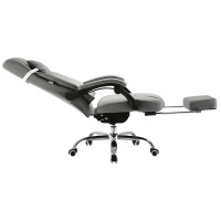 西昊SIHOO人体工学电脑椅子可躺 家用午休办公室转椅 老板椅带搁脚 M62 深灰色