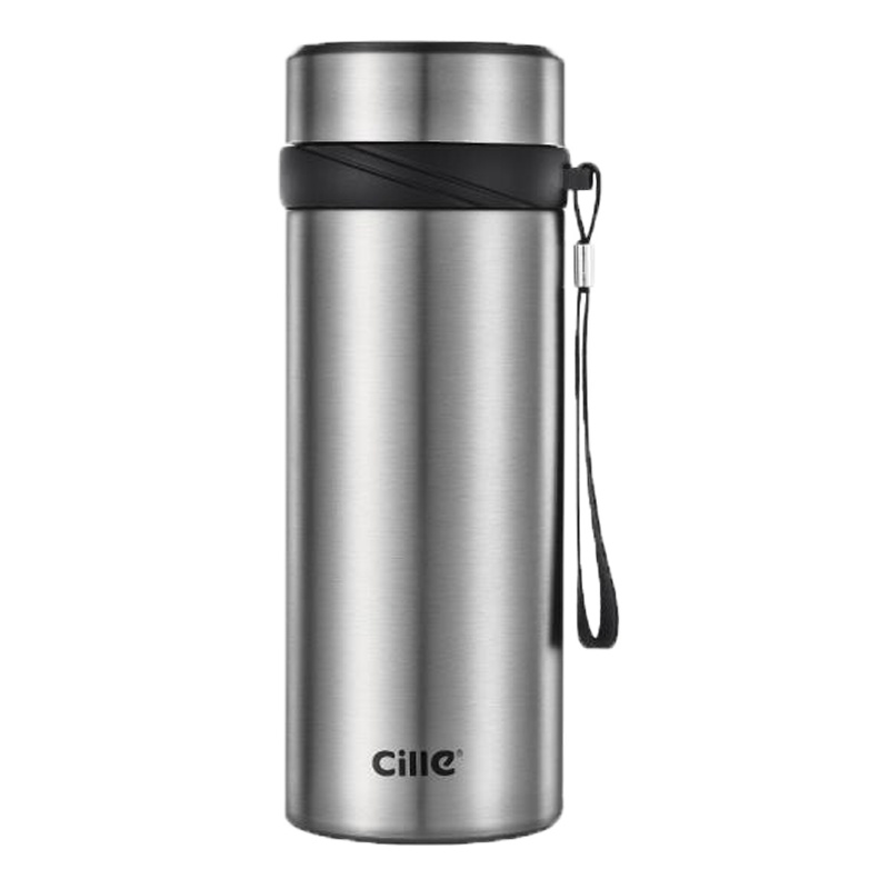 希乐保温杯男女大容量商务办公真空不锈钢水杯户外车载便携茶杯子520ml