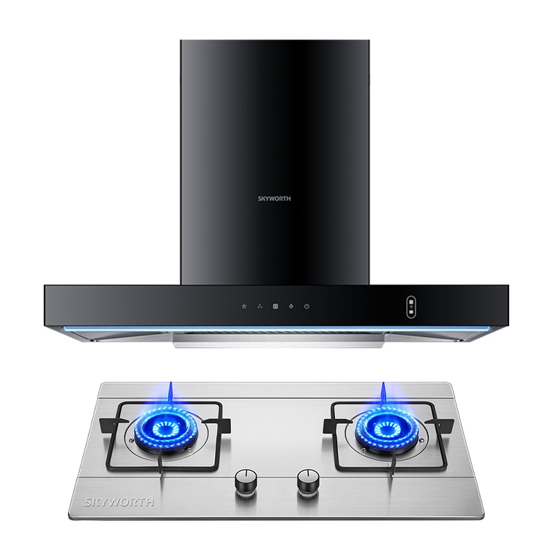 创维(SKYWORTH)抽油烟机灶具套装 顶吸式抽油烟机灶具套装 烟灶套装Y1A+Z31液化气