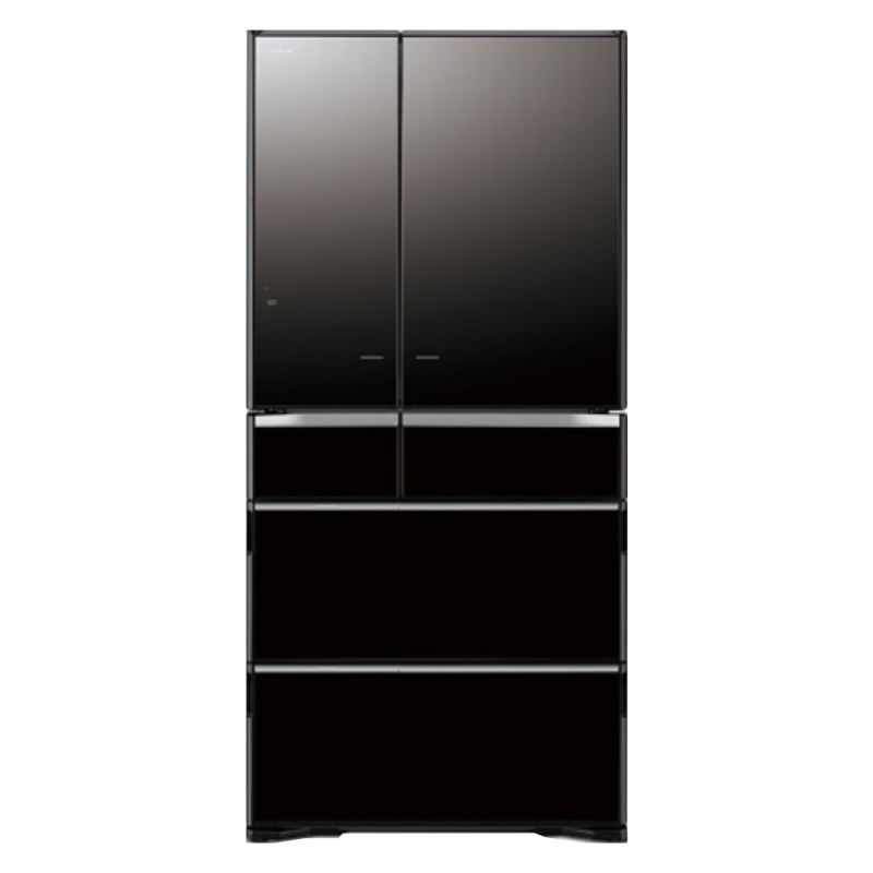 日立(HITACHI) 675升多门风冷变频冰箱铂金触媒真空休眠保鲜 电动抽屉 R-G690G1C(水晶黑)日本原装进口