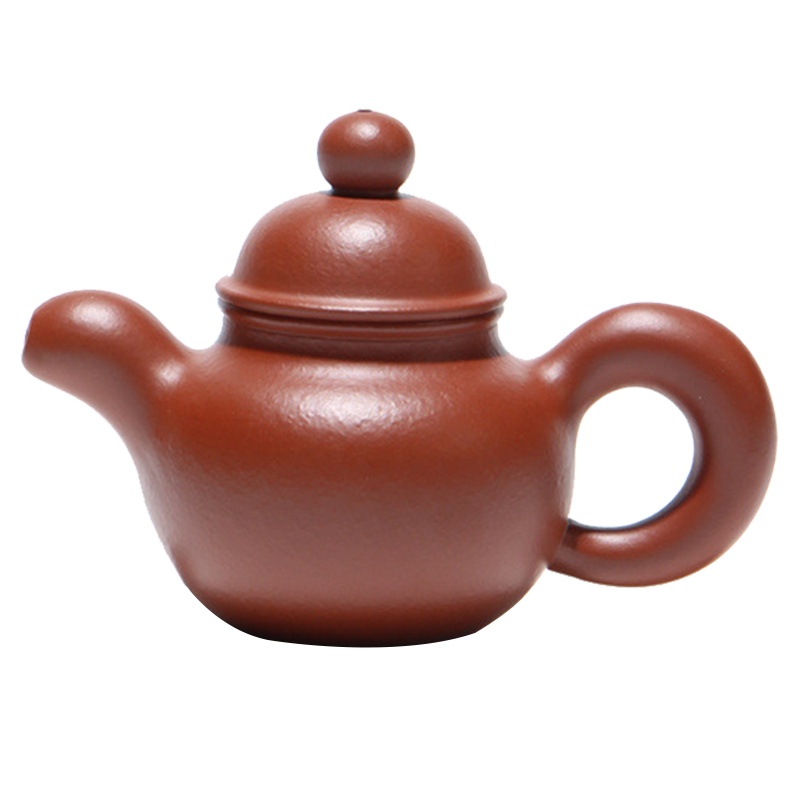 蕙韵 『拙韵掇球』宜兴紫砂壶皱皮朱泥 家用潮汕小品容量茶具茶壶 110ml