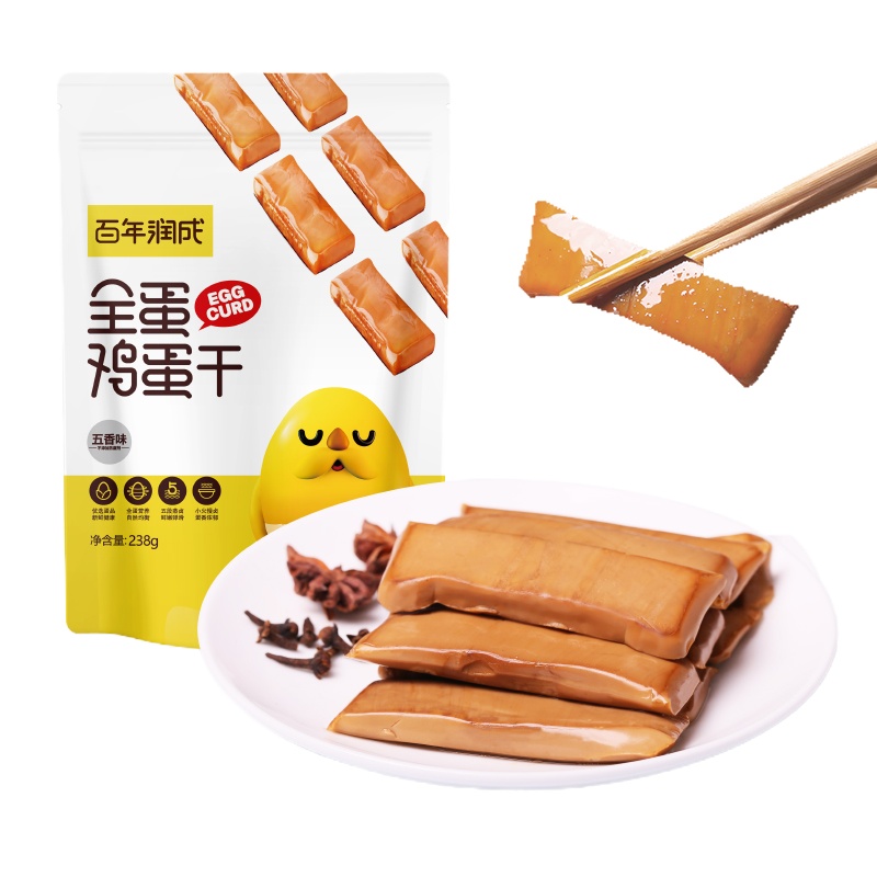 润成鸡蛋干酱香味、五香味组合各一袋 238g*2袋