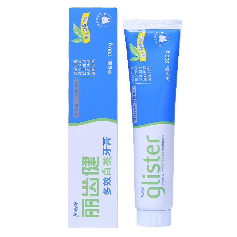 安利丽齿健 多效白茶牙膏200g/支 牙龈护理 清新口气