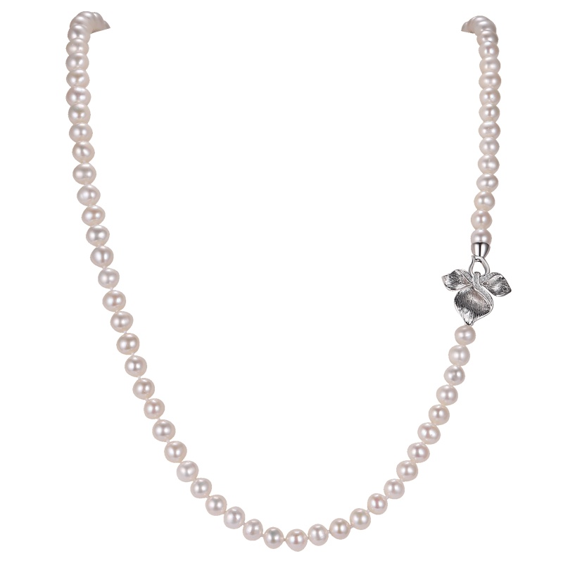 佰色传情强光天然淡水珍珠毛衣链项链首饰法式优雅时尚气质长款